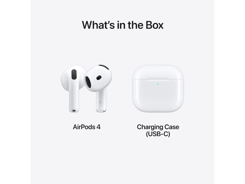 Apple AirPods 4 trådlösa hörlurar, In-ear (vit) In-ear