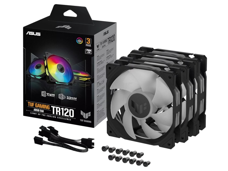 Asus TUF Gaming TR120 ARGB Fläkt 3pk (svart) Fläkt