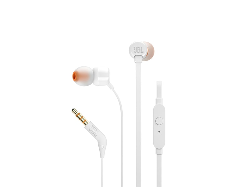 JBL T110 hörlurar med sladd, In-ear (vit) In-ear