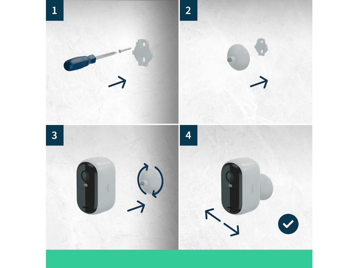 Arlo Essential 2 FHD Outdoor Säkerhetskamera (vit) 2pk Övervakningskamera