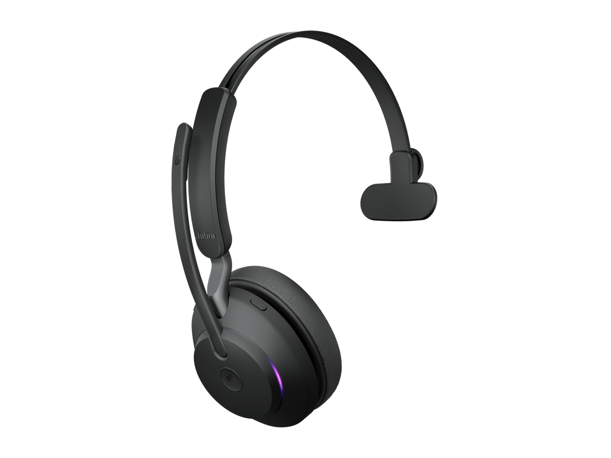 Jabra Evolve2 65, Link380a MS Mono Black Headset trådlöst