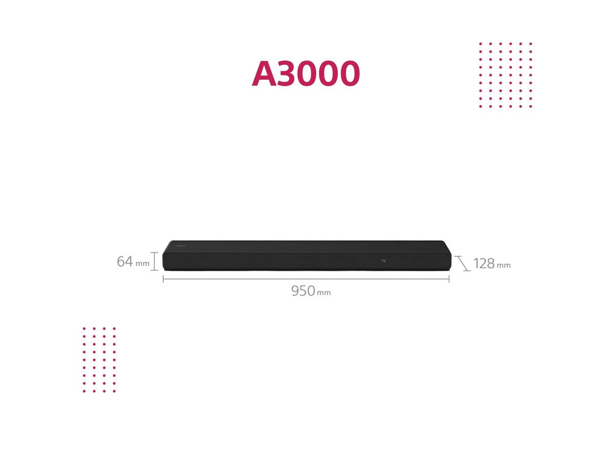 Sony HT-A3000 Dolby Atmos® Soundbar (svart) Soundbars