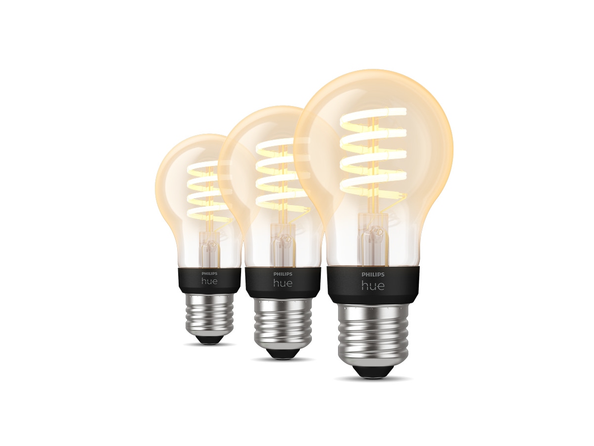 Philips Hue White ambiance Filament E27 lampa A60 3pk Glödlampor