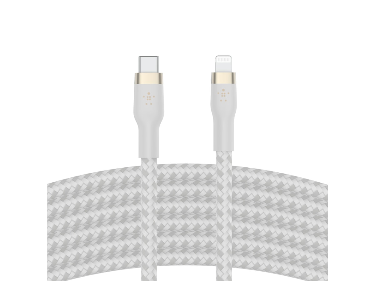 Belkin USB-C till Lightning kabel 3m (vit) Kablage/Adapter/Diverse