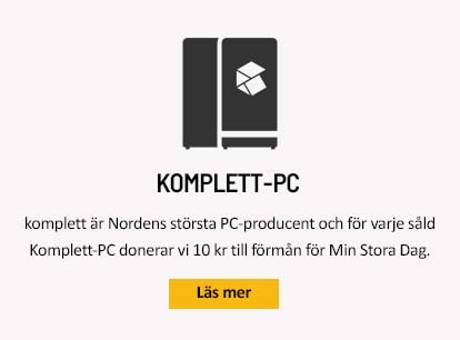 Varje såld Komplett-PC bidrar med 10kr