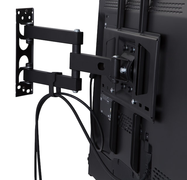 Back of TV mounted on bracket