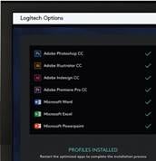 Screenshot of Logitech Options