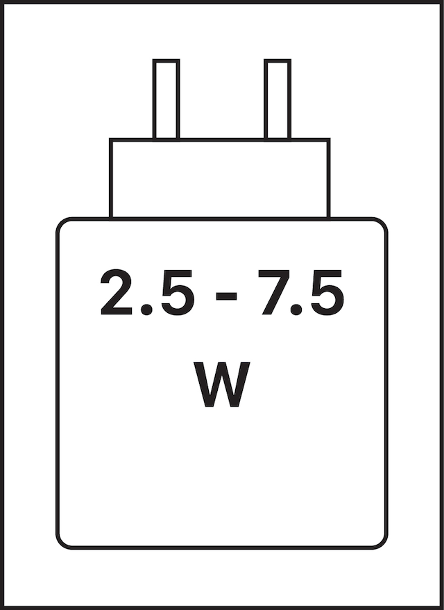 2,5-7,5W effective charging