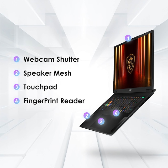 MSI Stealth 18 HX AI 18" gaming laptop MSI Stealth 18 HX AI 18" gaming laptop