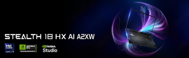 MSI Stealth 18 HX AI 18" gaming laptop MSI Stealth 18 HX AI 18" gaming laptop